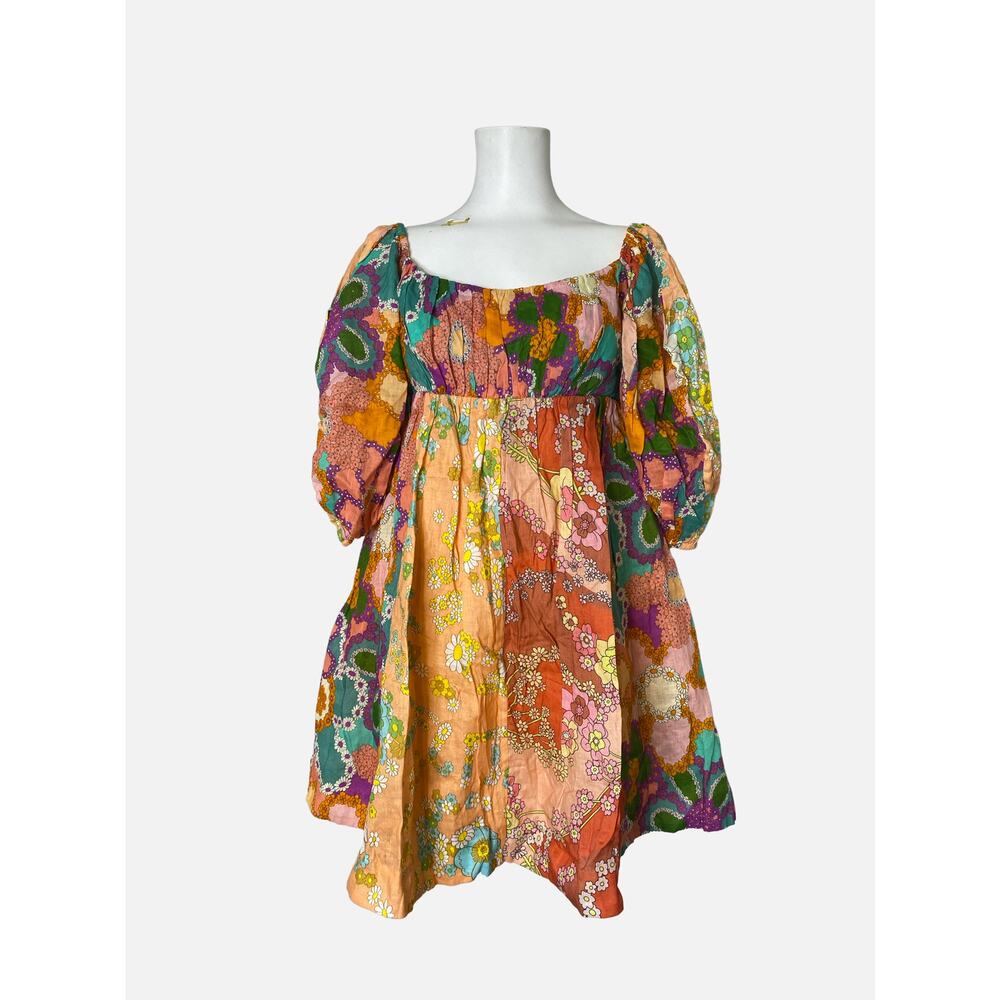 Zimmermann Lola Panelled Mini Dress in Spliced Floral